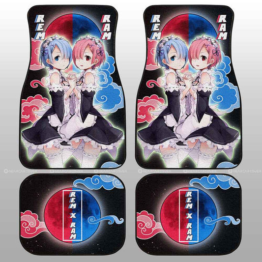 Rem And Ram Car Floor Mats Custom Re:Zero Anime Car Accessoriess - Gearcarcover - 2