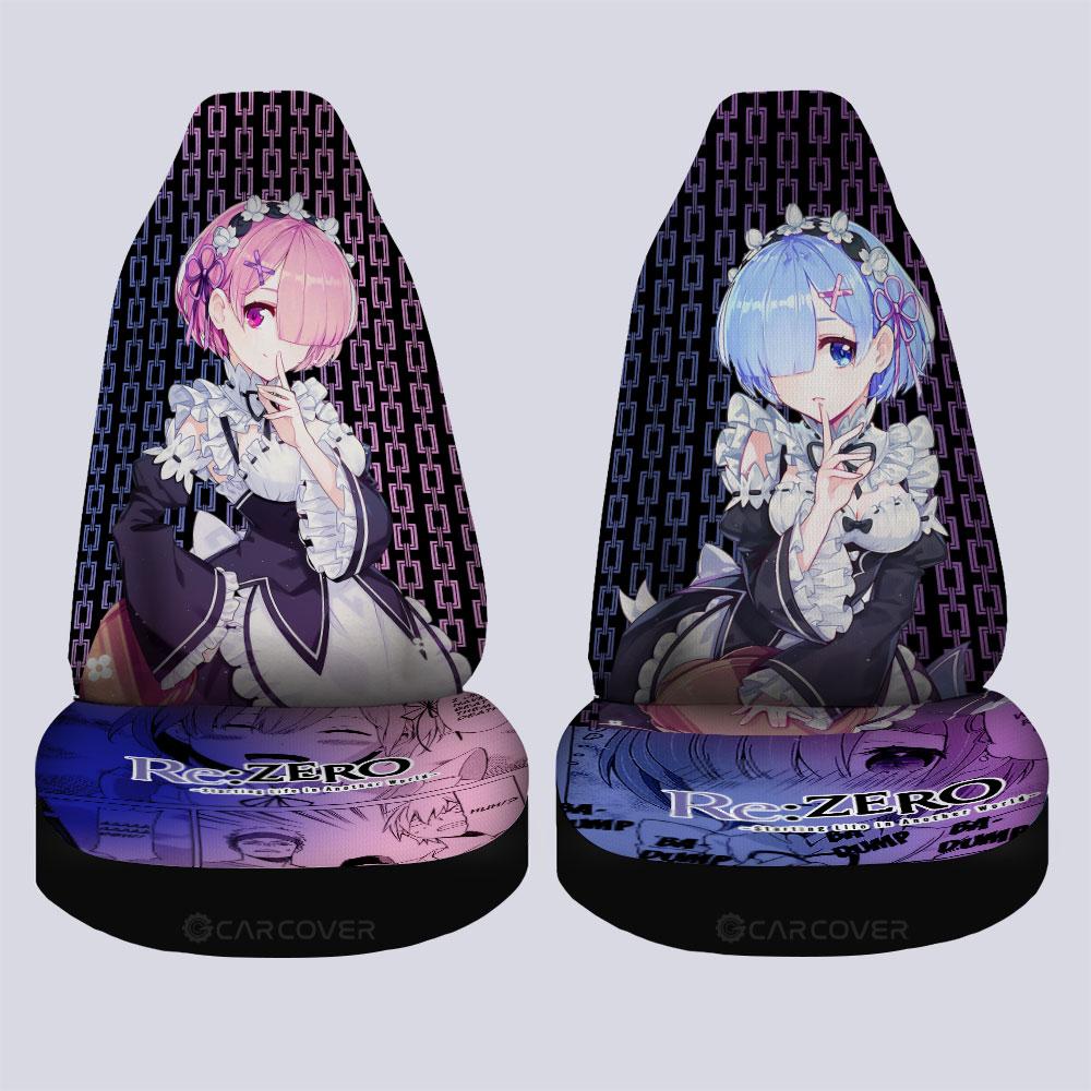 Rem And Ram Car Seat Covers Custom Re:Zero Anime Car Accessories - Gearcarcover - 4
