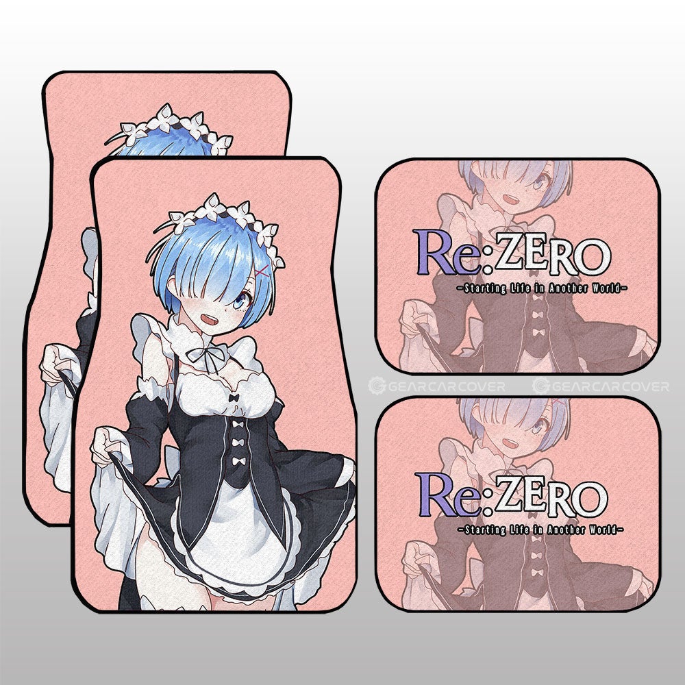 Rem Car Floor Mats Custom Main Re:Zero Anime Car Accessories - Gearcarcover - 1