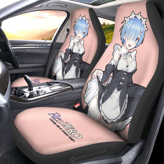 Rem Car Seat Covers Custom Main Re:Zero Anime Car Accessories - Gearcarcover - 2