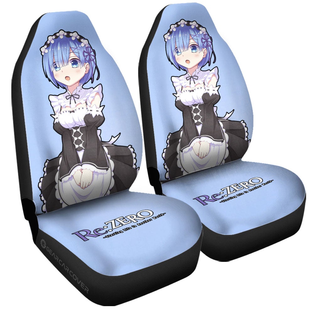 Rem Car Seat Covers Custom Main Re:Zero Anime Car Accessories - Gearcarcover - 3