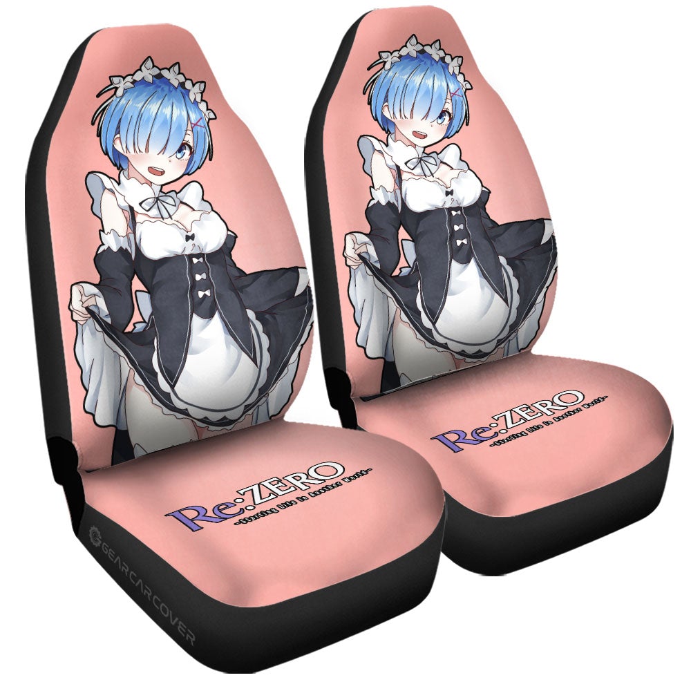 Rem Car Seat Covers Custom Main Re:Zero Anime Car Accessories - Gearcarcover - 3