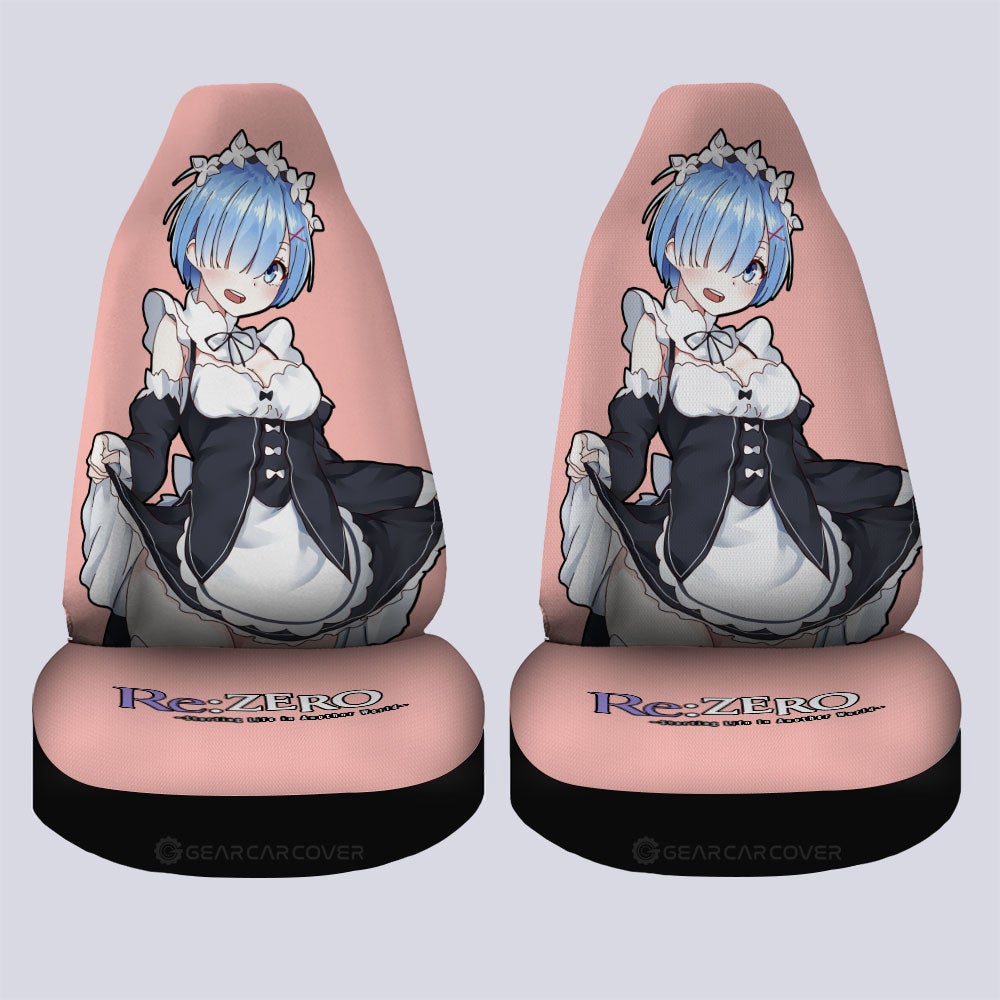 Rem Car Seat Covers Custom Main Re:Zero Anime Car Accessories - Gearcarcover - 4