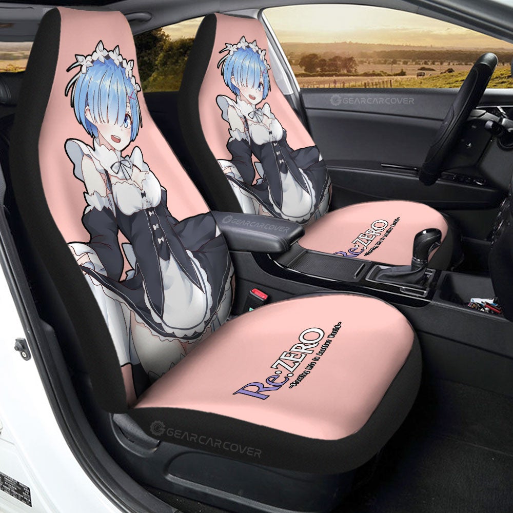 Rem Car Seat Covers Custom Main Re:Zero Anime Car Accessories - Gearcarcover - 1