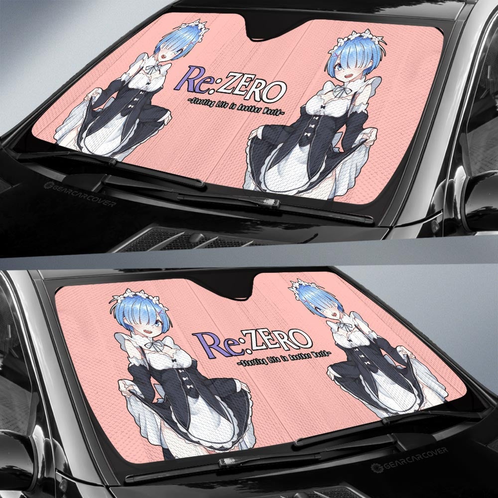 Rem Car Sunshade Custom Main Re:Zero Anime Car Accessories - Gearcarcover - 2