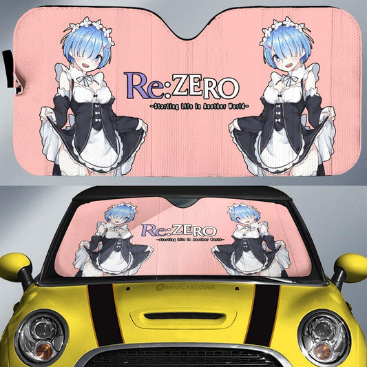 Rem Car Sunshade Custom Main Re:Zero Anime Car Accessories - Gearcarcover - 1