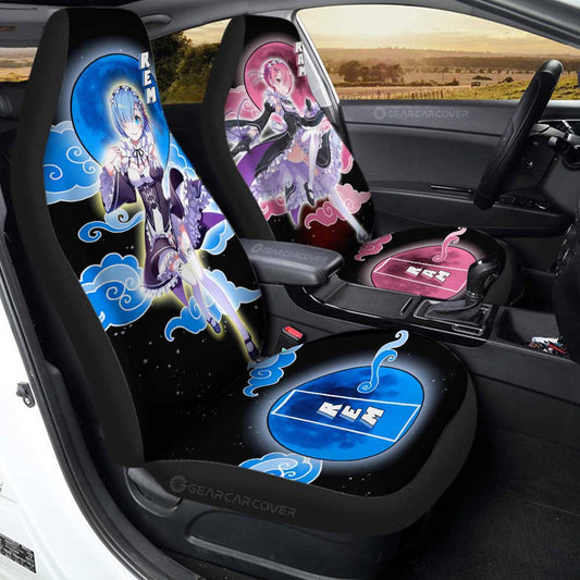 Rem & Ram Car Seat Covers Custom Re Zero Anime Car Accessories - Gearcarcover - 2