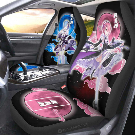 Rem & Ram Car Seat Covers Custom Re Zero Anime Car Accessories - Gearcarcover - 1