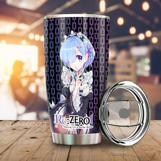 Rem Tumbler Cup Custom Re:Zero Anime Car Accessories - Gearcarcover - 1