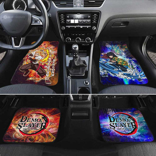 Rengoku And Giyuu Car Floor Mats Custom Characters Demon Slayer Car Accessories - Gearcarcover - 2