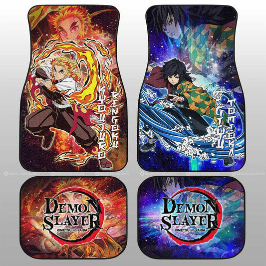 Rengoku And Giyuu Car Floor Mats Custom Characters Demon Slayer Car Accessories - Gearcarcover - 1