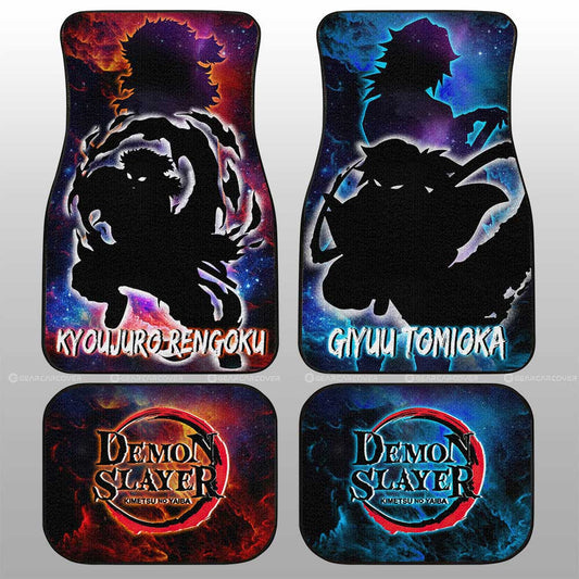 Rengoku And Giyuu Car Floor Mats Custom Demon Slayer Anime - Gearcarcover - 1