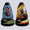 Rengoku And Giyuu Car Seat Covers Custom Anime Demon Slayer Car Accessories - Gearcarcover - 4