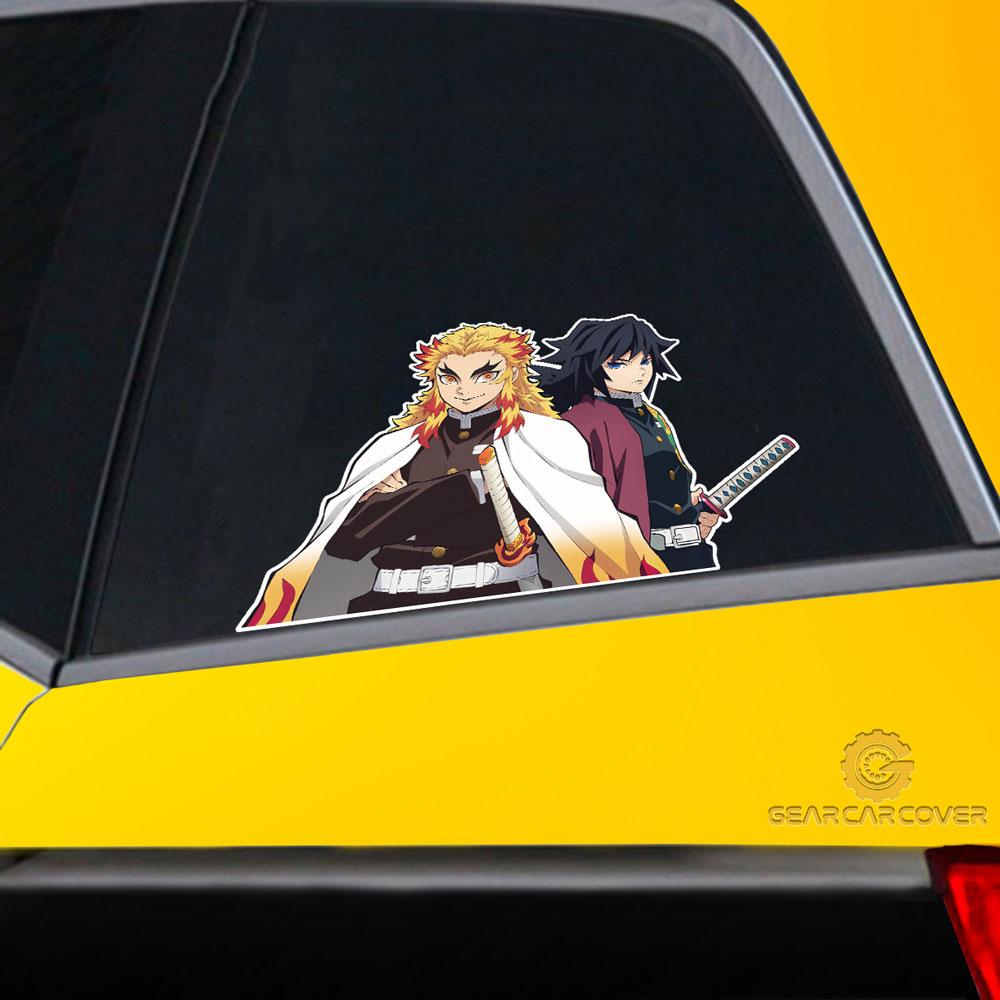 Rengoku And Giyuu Car Sticker Custom Demon Slayer Anime Car Accessories - Gearcarcover - 2