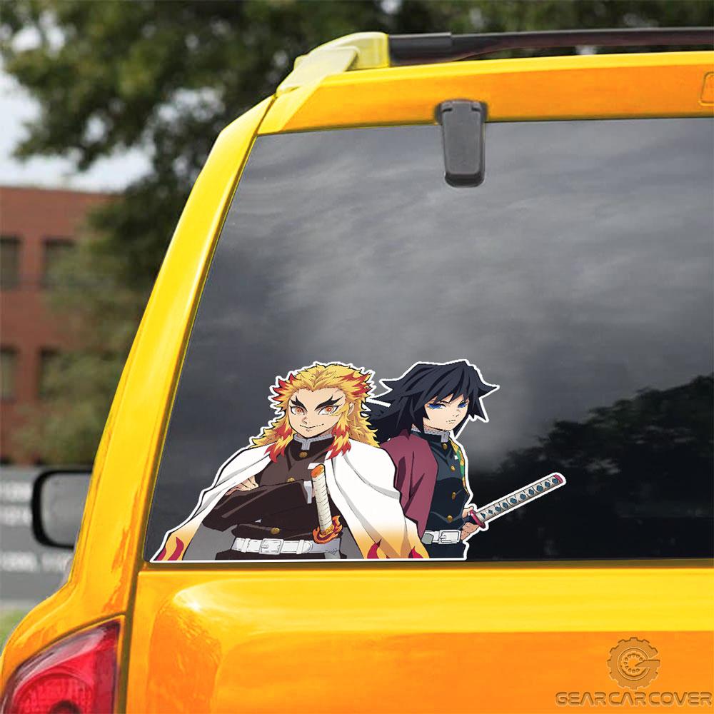 Rengoku And Giyuu Car Sticker Custom Demon Slayer Anime Car Accessories - Gearcarcover - 3
