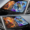 Rengoku And Giyuu Car Sunshade Custom Demon Slayer Anime Car Accessories - Gearcarcover - 3