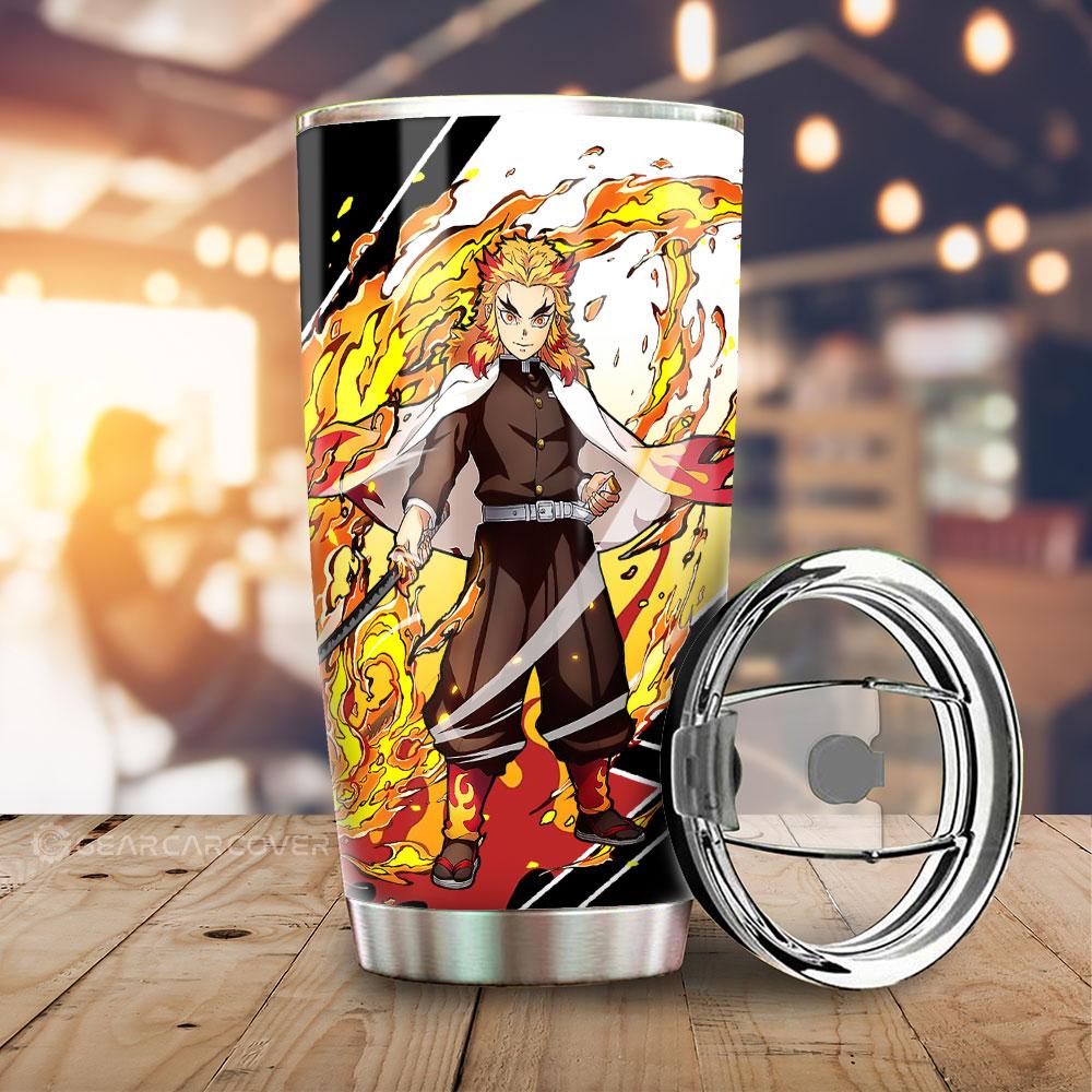 Rengoku And Giyuu Tumbler Cup Custom Anime Demon Slayer Car Accessories - Gearcarcover - 2