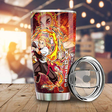 Rengoku And Giyuu Tumbler Cup Custom Characters Demon Slayer Car Accessories - Gearcarcover - 1