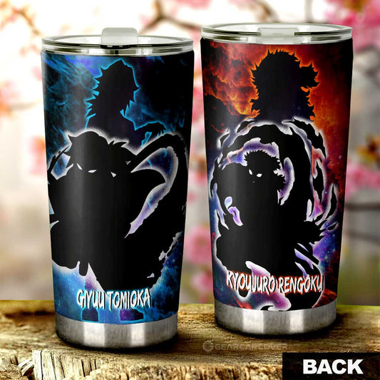 Rengoku And Giyuu Tumbler Cup Custom Demon Slayer Anime - Gearcarcover - 1