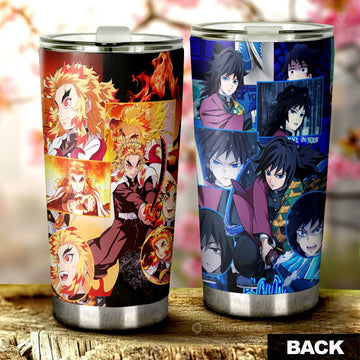 Rengoku And Giyuu Tumbler Cup Custom Demon Slayer Anime - Gearcarcover - 1