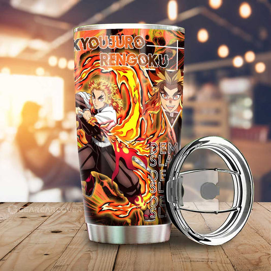 Rengoku And Giyuu Tumbler Cup Custom Demon Slayer Car Accessories - Gearcarcover - 2