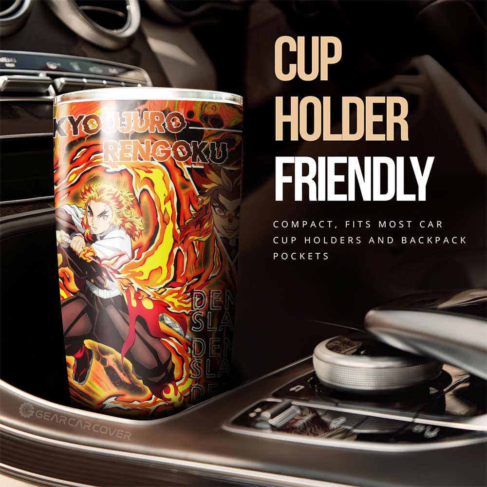 Rengoku And Giyuu Tumbler Cup Custom Demon Slayer Car Accessories - Gearcarcover - 1