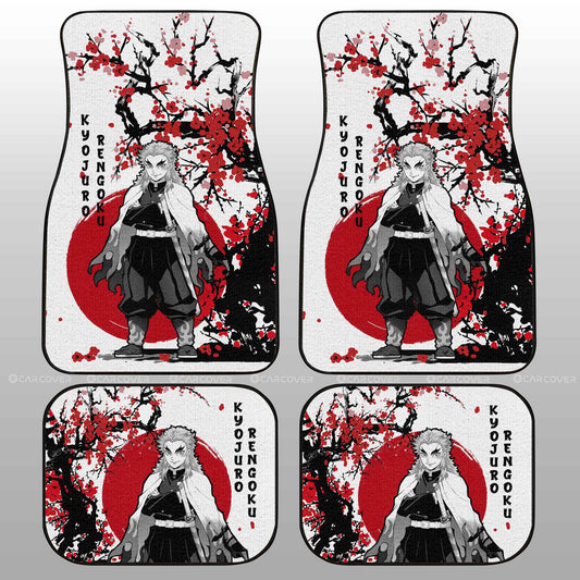 Rengoku Car Floor Mats Custom Japan Style Anime Demon Slayer Car Interior Accessories - Gearcarcover - 2