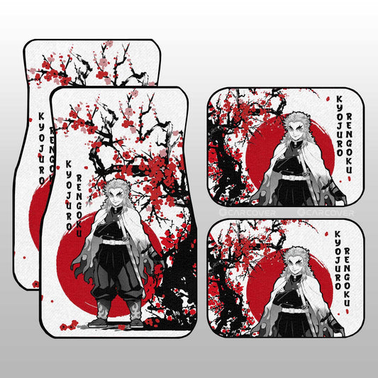 Rengoku Car Floor Mats Custom Japan Style Anime Demon Slayer Car Interior Accessories - Gearcarcover - 1