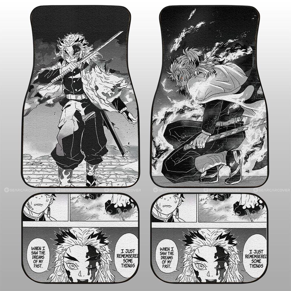 Rengoku Car Floor Mats Custom Kimetsu No Yaiba Manga Car Accessories - Gearcarcover - 1