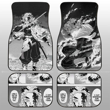 Rengoku Car Floor Mats Custom Kimetsu No Yaiba Manga Car Accessories - Gearcarcover - 1