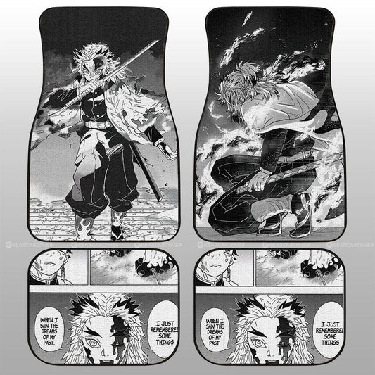 Rengoku Car Floor Mats Custom Kimetsu No Yaiba Manga Car Accessories - Gearcarcover - 1