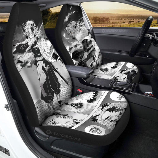 Rengoku Car Seat Covers Custom Kimetsu No Yaiba Manga Car Accessories - Gearcarcover - 1