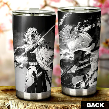 Rengoku Tumbler Cup Custom Kimetsu No Yaiba Manga Car Accessories - Gearcarcover - 1
