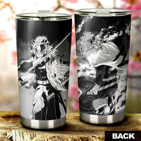 Rengoku Tumbler Cup Custom Kimetsu No Yaiba Manga Car Accessories - Gearcarcover - 1
