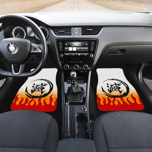 Rengoku Uniform Car Floor Mats Custom Demon Slayer Anime Car Accessories - Gearcarcover - 2