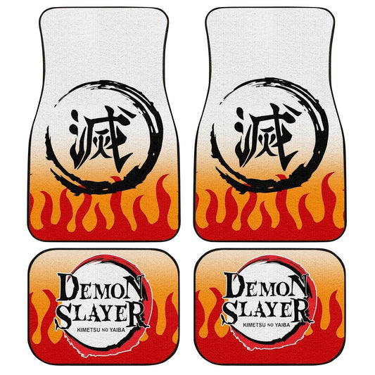 Rengoku Uniform Car Floor Mats Custom Demon Slayer Anime Car Accessories - Gearcarcover - 1