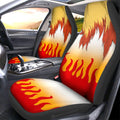 Rengoku Uniform Car Seat Covers Custom Hairstyle Demon Slayer Anime Car Interior Accessories - Gearcarcover - 2