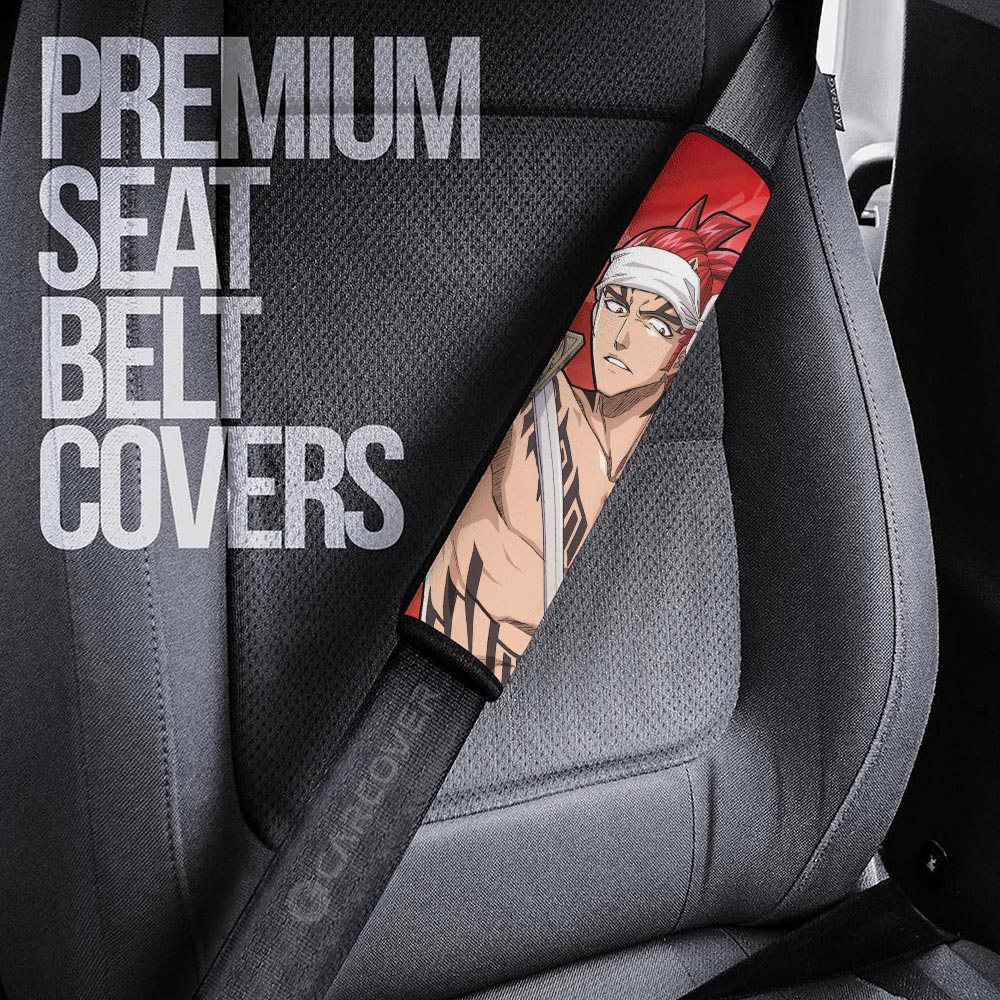 Renji Abarai Seat Belt Covers Custom Bleach Anime Car Accessories - Gearcarcover - 2