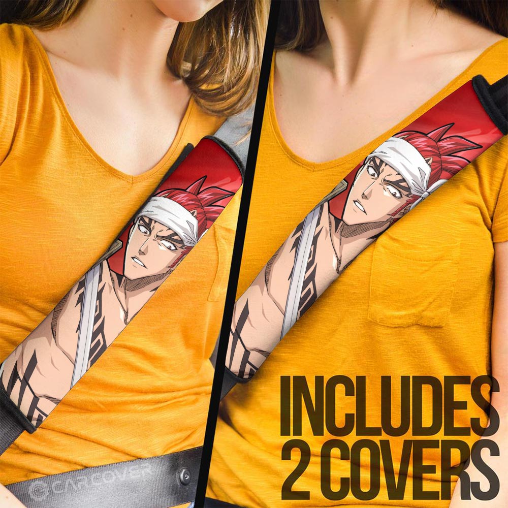 Renji Abarai Seat Belt Covers Custom Bleach Anime Car Accessories - Gearcarcover - 3