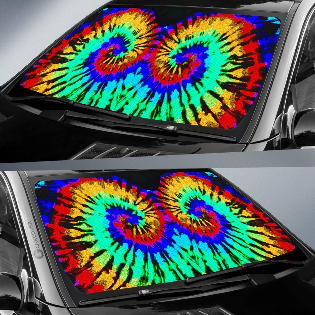 Reserve Tie Dye Car Sunshade Custom Printed Hippie Car Accessories - Gearcarcover - 2