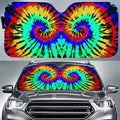 Reserve Tie Dye Car Sunshade Custom Printed Hippie Car Accessories - Gearcarcover - 1