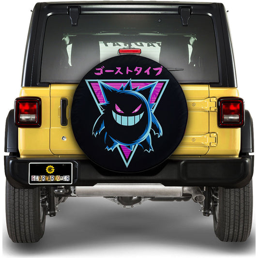 Retro Gengar Spare Tire Cover Custom Car Decorations - Gearcarcover - 1