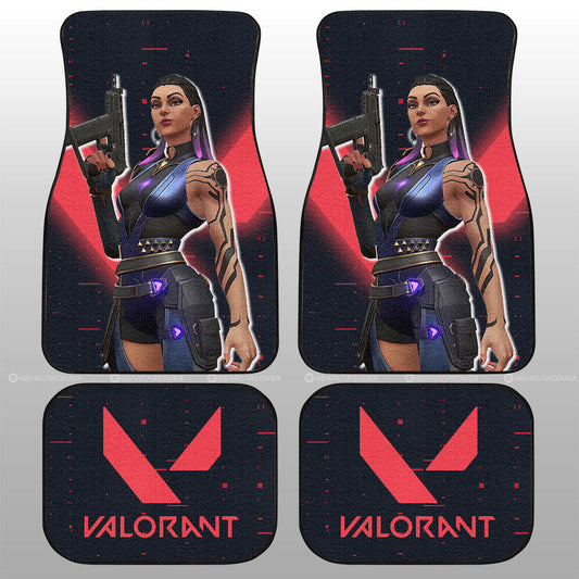 Reyna Car Floor Mats Custom Valorant Agent - Gearcarcover - 1