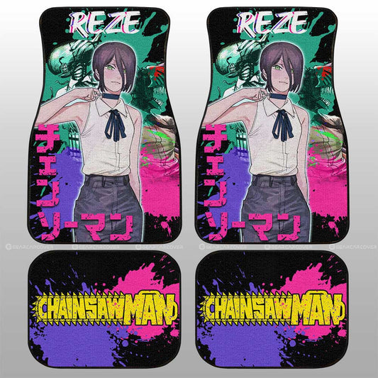 Reze Car Floor Mats Custom Chainsaw Man Anime Car Accessories - Gearcarcover - 2