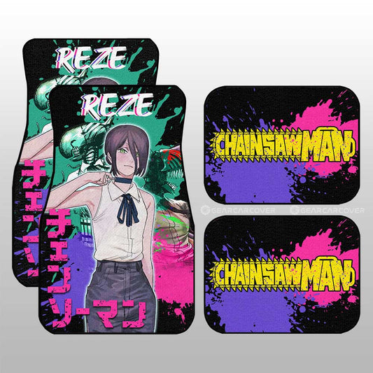 Reze Car Floor Mats Custom Chainsaw Man Anime Car Accessories - Gearcarcover - 1