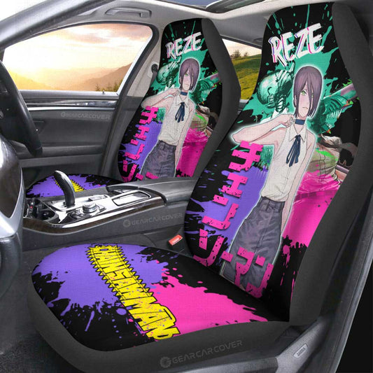 Reze Car Seat Covers Custom Chainsaw Man Anime Car Accessories - Gearcarcover - 2