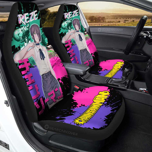 Reze Car Seat Covers Custom Chainsaw Man Anime Car Accessories - Gearcarcover - 1