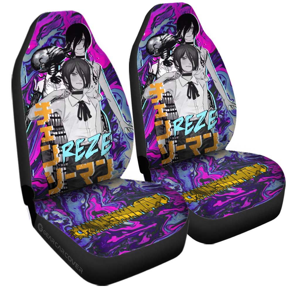 Reze Car Seat Covers Custom Chainsaw Man Anime - Gearcarcover - 3