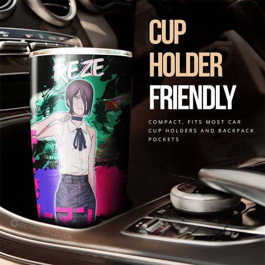 Reze Tumbler Cup Custom Chainsaw Man Anime Car Accessories - Gearcarcover - 2