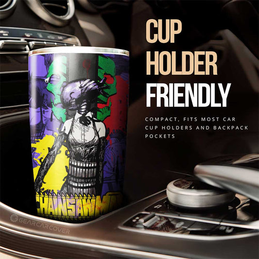 Reze Tumbler Cup Custom Chainsaw Man Anime Car Interior Accessories - Gearcarcover - 2